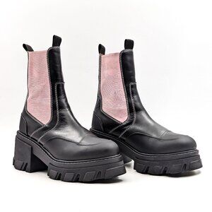 【送料&関税込】Ganni Western Wide Slouchy Flat Tubular Boot GANNI // Western Wide Slouchy Flat Tubular Boot / Black
